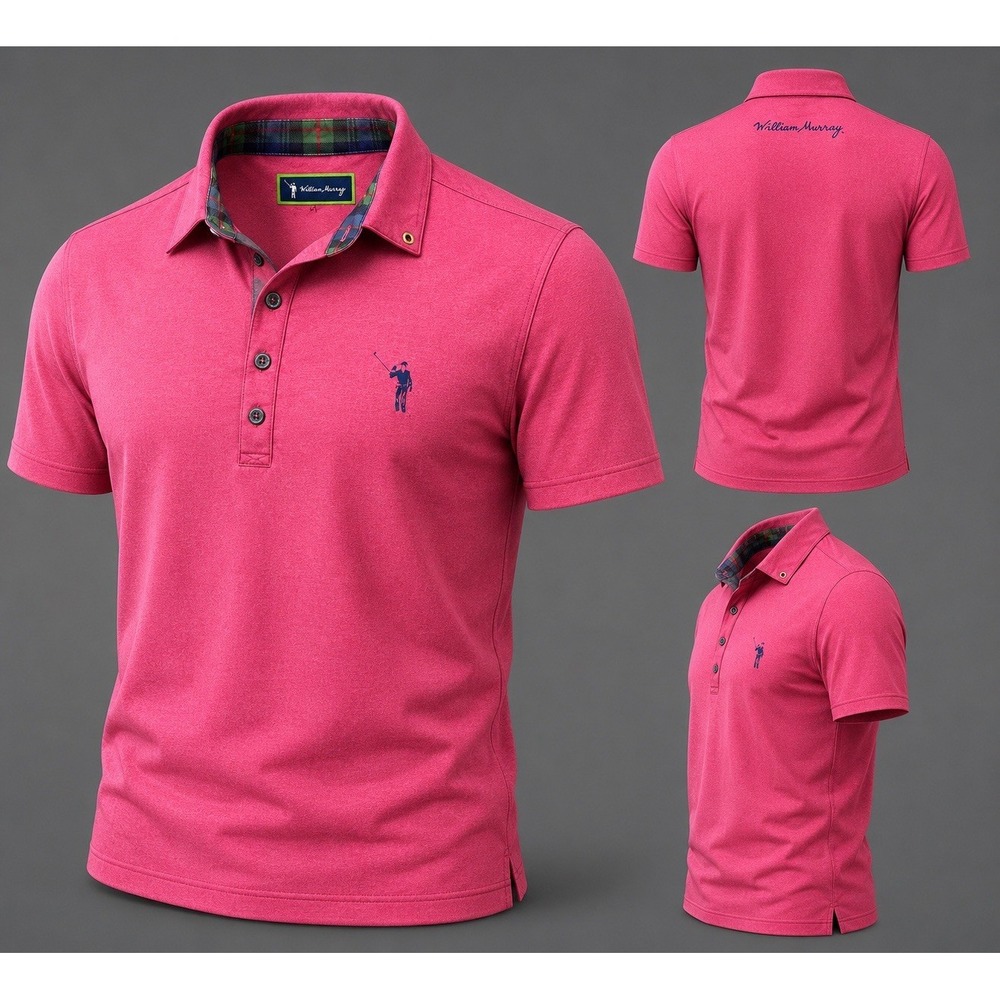 William Murray GOLF POLO SHIRT Men's  X- Large PINKISH BLUE GOLF LOGO
